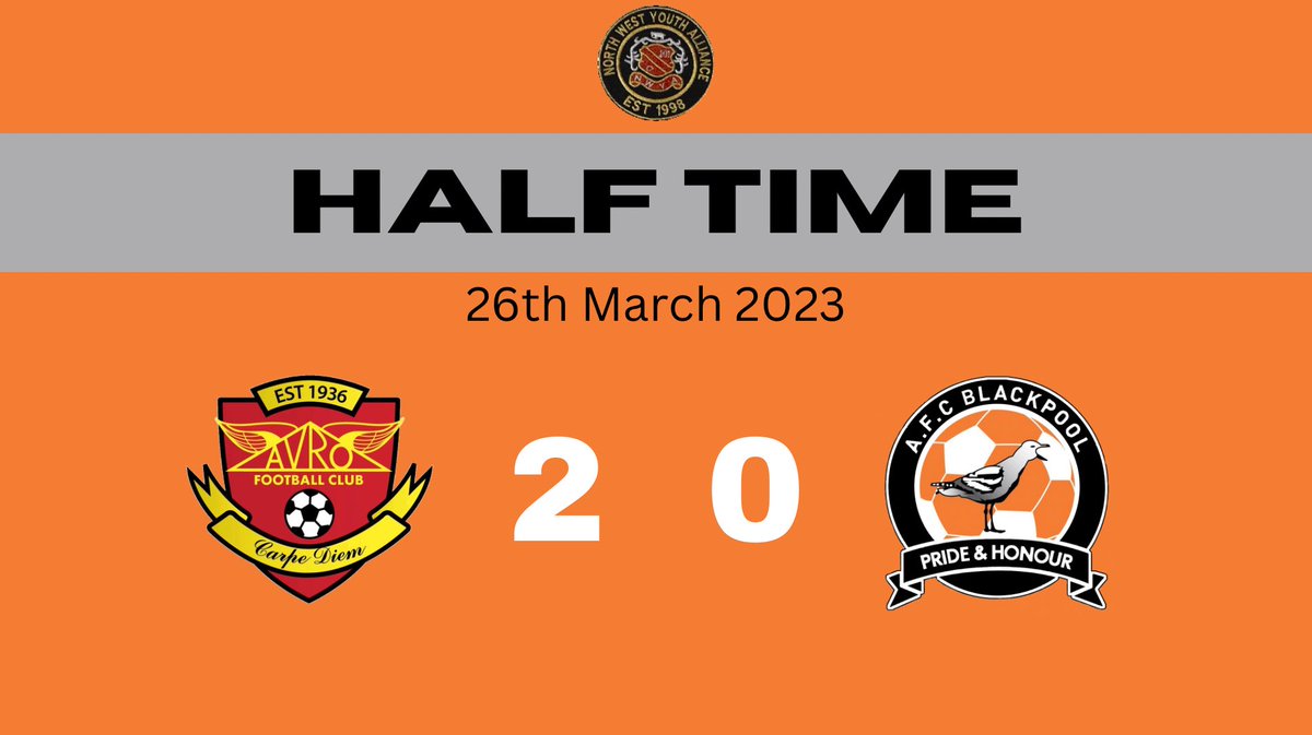 Half time against <a href="/AvroFC/">Avro FC</a> and the mechs are down 2-0. #upthemechs