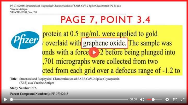 #Pfizer documents uncovered expressly stating #GrapheneOxide is a component of their #CovidVaccine. LoL. You folks really think we just make this stuff up, don't you. Previously verified by independent lab tests.  phmpt.org/wp-content/upl…