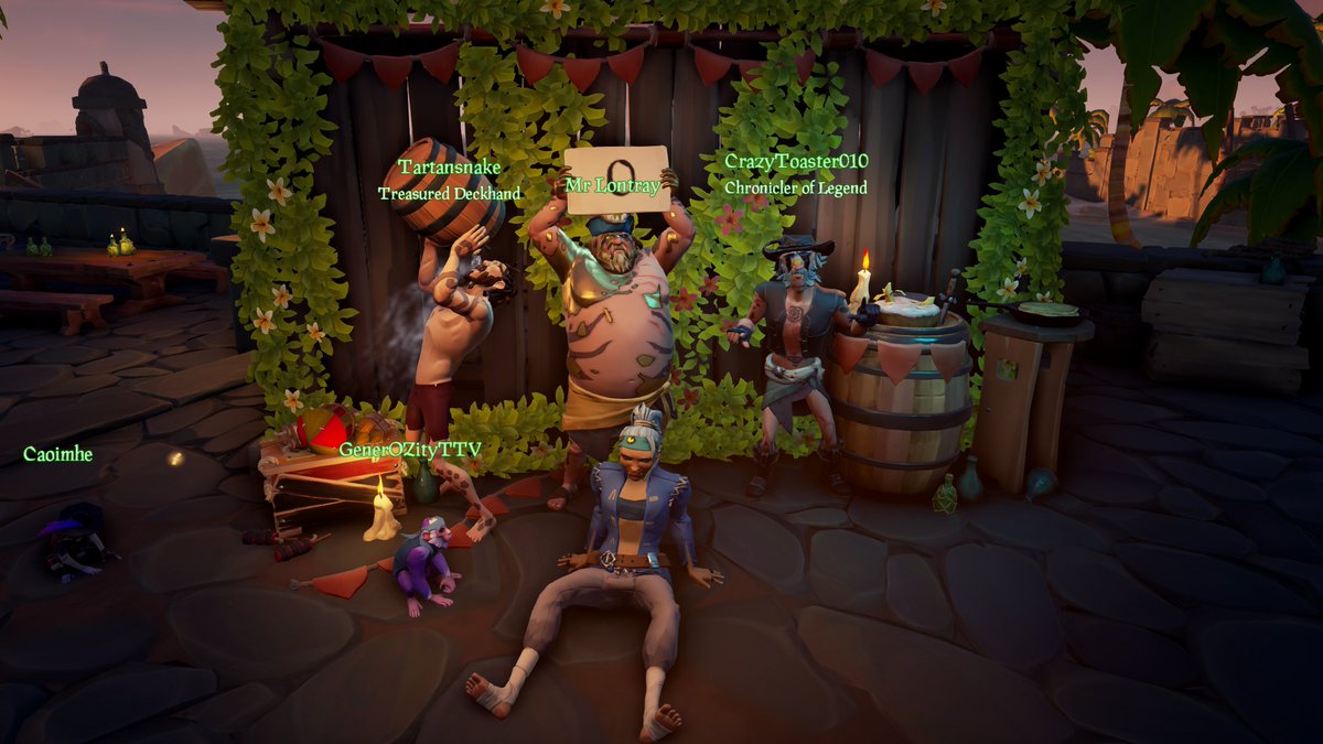 GenerOZity's tweet image. Such an amazing quick (9 hour long) stream chasing down ships and forging server wide alliances with @tartansnake @TCToaster @zdksLOGIC @stacky_a @purplepants216 &amp;amp; @Lontray 

#SoTAnniversaryPromo #BeMorePirate