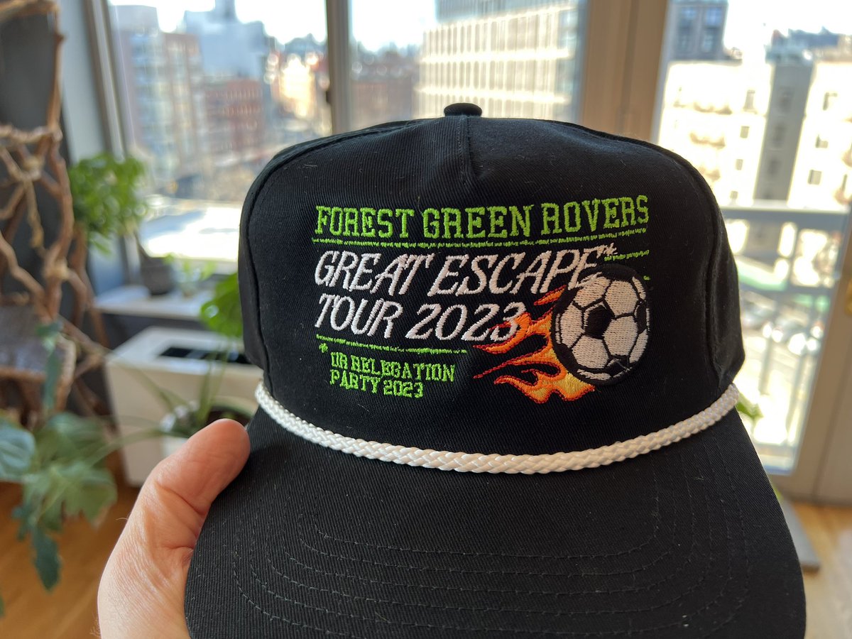 THE GREAT ESCAPE IS ON! Hats arrived just in time! Do we drop a single point the rest of the way?????? UP THE VEGAN ROVERS!!! SEE YOU IN A COUPLE WEEKS! LET’S GOOOOOO #WeAreFGR