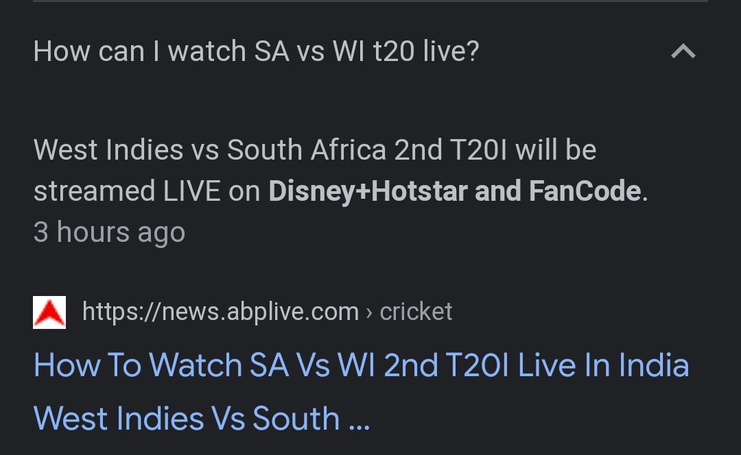 inboxtosathish's tweet photo. I am unable to watch Southafrica vs Windies match in #hotstar ??  But it shows it will be telecasted in Hotstar.
Check the image below.

What is the issue? 

#CHARLES #WIvsSA #Cricket #SouthAfrica #WestIndies #T20Cricket https://t.co/XjZI4nUXhi
