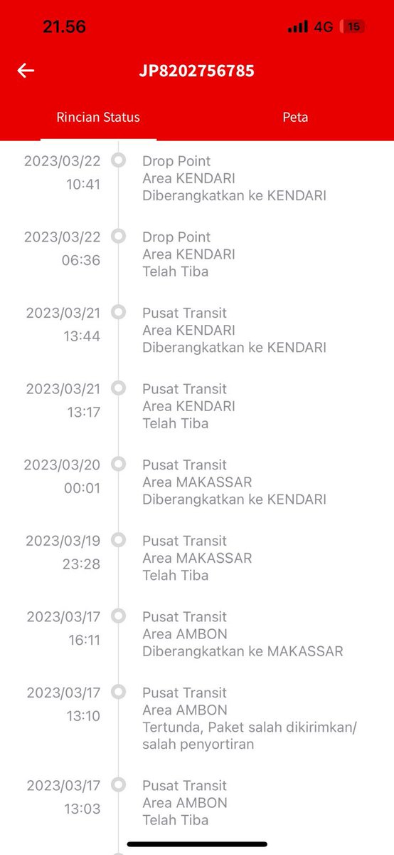 andiifiraa's tweet photo. @jntexpressid coba jelaskan sya utk resi ini, maksdnya apa?! Paket kenapa salah penyortiran terus? Kalian kerja tidak? https://t.co/P6nO1nn8Xk