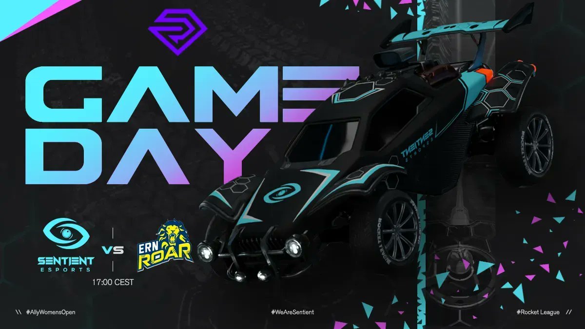 SentientEsport's tweet photo. Rematch time but this time in playoffs on @Ally Women's Open by @RaidiantGG👀

@SentientEsport 🆚 @ernroar Lionesses  
🕐 17:00 CEST
📺 https://t.co/TTrpU2hQK3 (we are certified cool kids now😎)

#WeAreSentient | #RocketLeague https://t.co/riO9EZuaIH