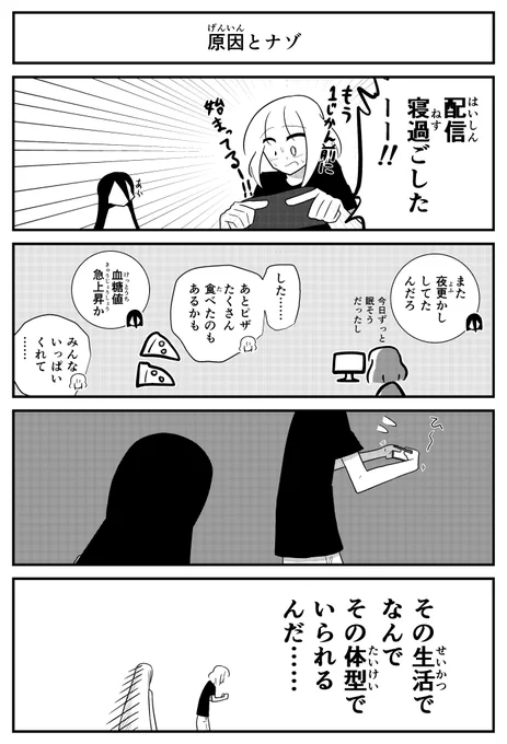 【4コマ】ぐっすり4コマです。
#睡眠 
#ピザ 