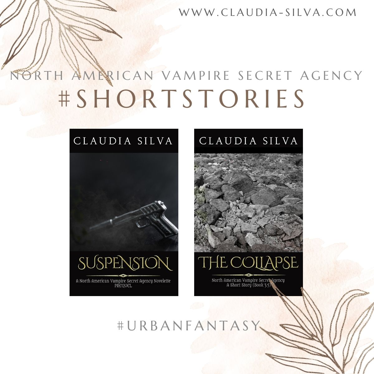 csilvaauthor's tweet photo. The North American Vampire Secret Agency #ShortStories.

Get Suspension for free when you subscribe to my newsletter.
The Collapse is 99 cents, or free if you subscribe to #KindleUnlimited 

Visit https://t.co/r6HJaOb4jz to learn more.
#urbanfantasy #vampires https://t.co/m0qoObqB4x