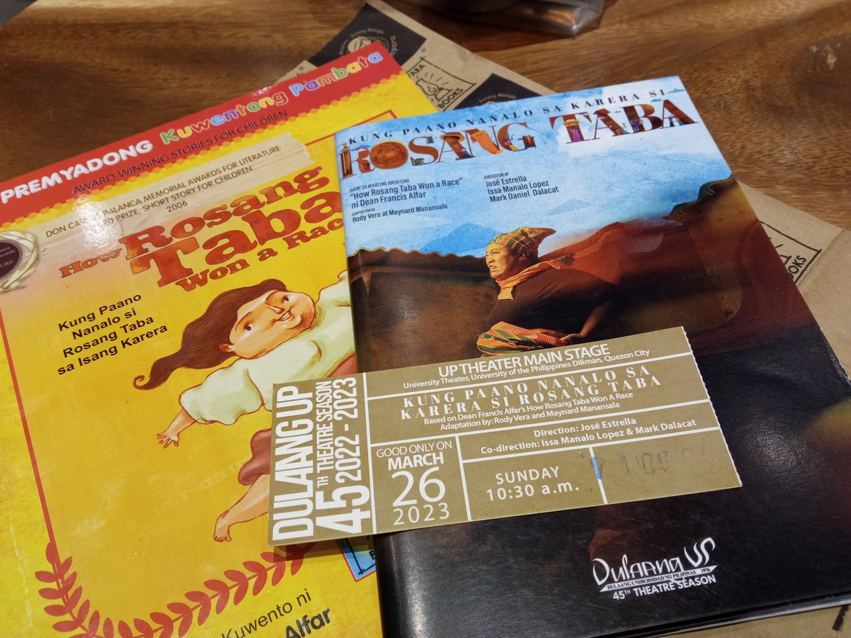 matcha_reena's tweet photo. Dulaang UP's "Kung Paano Nanalo Sa Karera Si Rosang Taba" for #DUP45 is definitely a must watch.
Swabe 'yung pasok ng mga pop culture references sa colonial setting ng kwento at madadala ka talaga ng mga characters. https://t.co/Ypdv1GPYSd