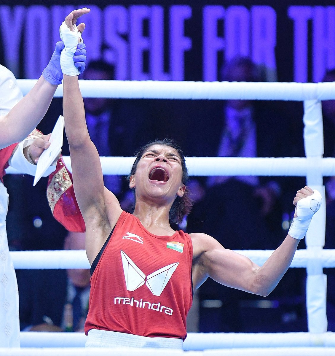 BRSHarish's tweet photo. Hearty Congratulations @nikhat_zareen for gold medal 🥇 in Women’s World Boxing Championship by knocking out the opponent with powerful punches! 

That’s second successive Women's World Boxing Championship title for Nikhat. India 🇮🇳 is proud of your achievements. https://t.co/9jupaXGq0V