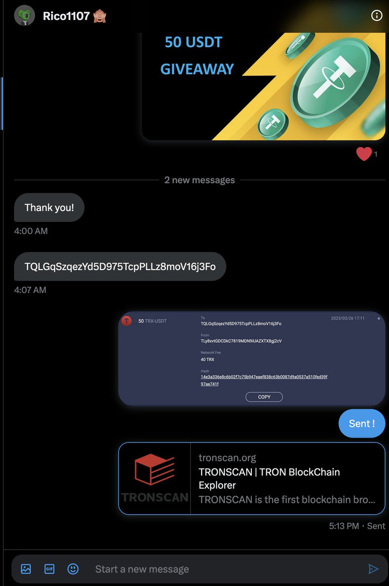 cvvbtc's tweet photo. 🚨🚨🚨🚨🚨🚨🚨🚨
#Giveaway 001 sent !!!
🎉🎉🍀🍀

Again, congrats to the winner @Orix_quiroz and follow me ( @cvvbtc ) for more gifts, predictions and crypto tips❕
#cryptogiveaway #USDT #BTC #ADA #NFT #CNFTGiveaway 
==================

Transaction hash:
https://t.co/zOlzcTVki9 https://t.co/TIGZmK11lW