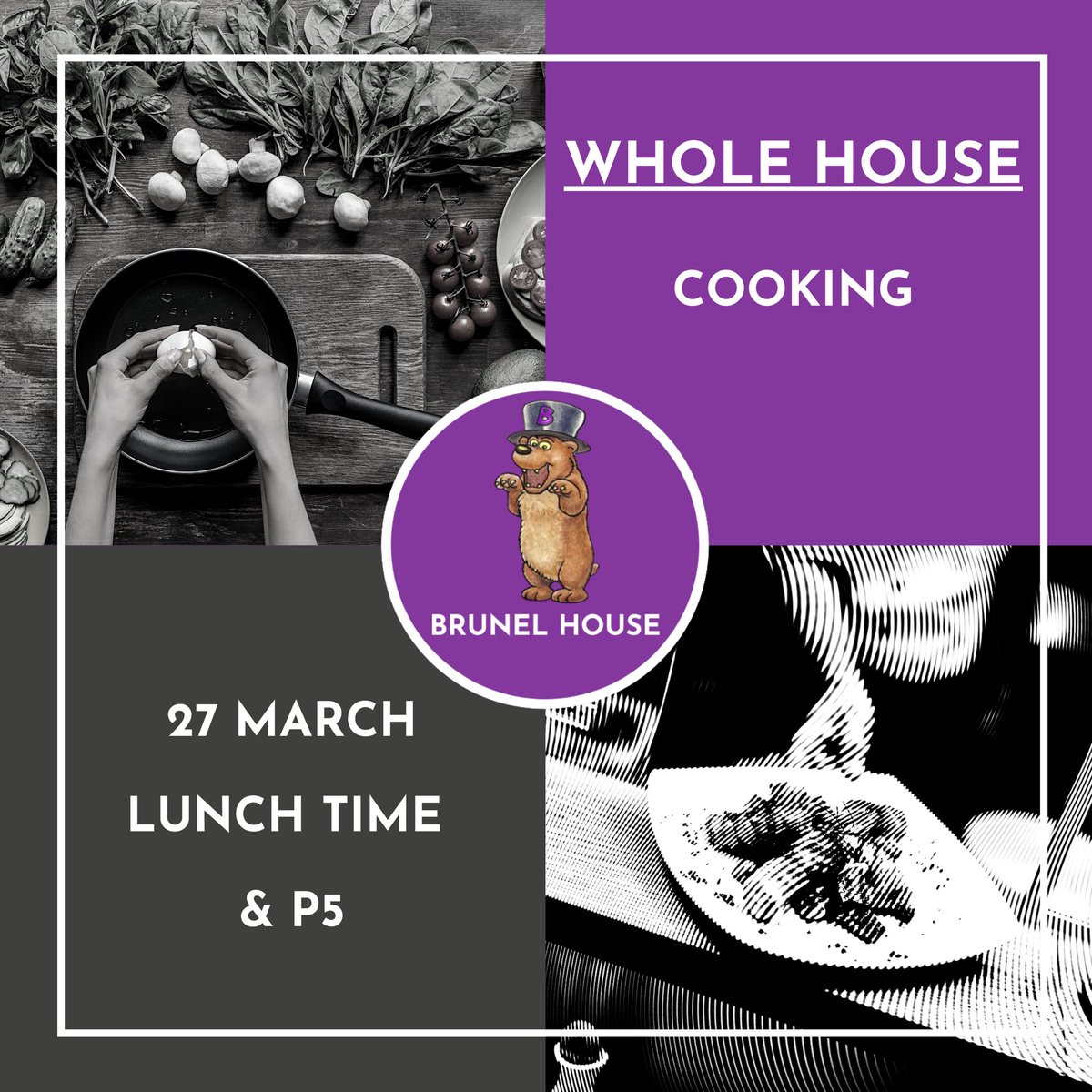 Good luck to our team of chefs in House cooking! Looking forward to seeing what you can do in the kitchen 💜🐻💜