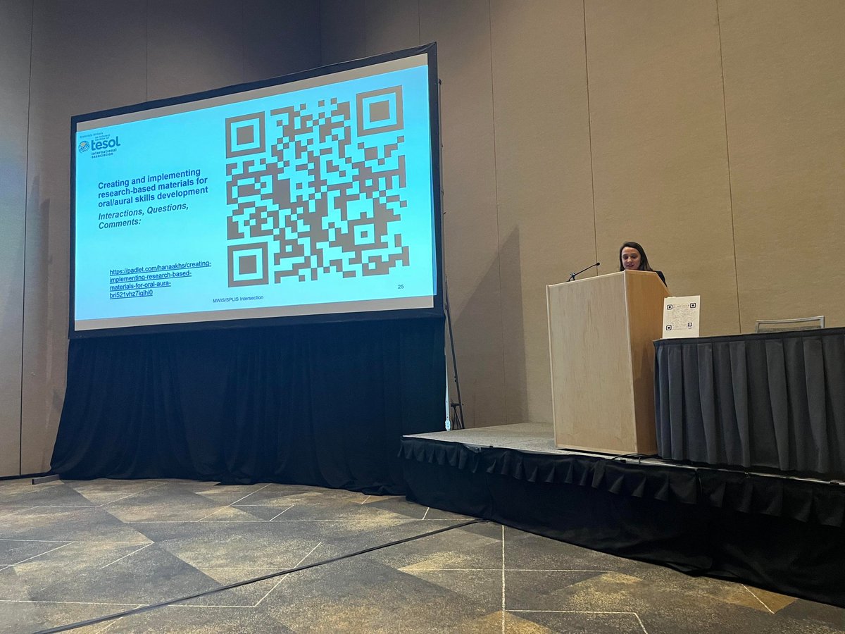 TESOLMWIS's tweet photo. (2) #TESOL2023 #MWIS-SP Intersection Panel: Creating and implementing researrch-based materials for oral/aural skills development. Moderated by @Beatrix Burghardt https://t.co/SQkomGwXaC