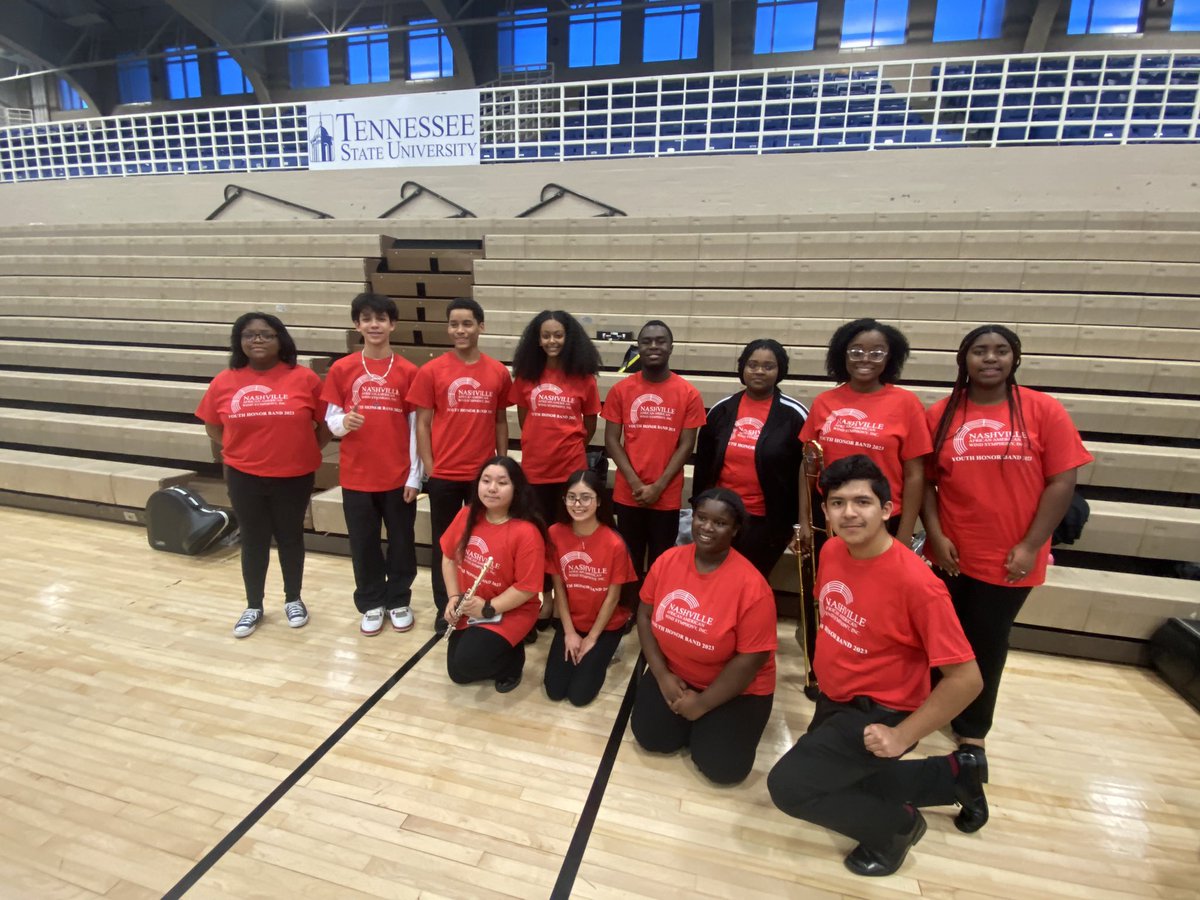 LaVergneHSBand's tweet photo. Congratulations to our students (22) representing @RCSArts who participated in @NAAWS_Music Youth Honor Band! We are so proud of them. These students played fantastic music and were conducted by Ms. Luis Wiggins. @EaglevilleBands @bmsflamesband @smyrnahighband SCHS BAND 🎶 https://t.co/3ymSbCDEp0
