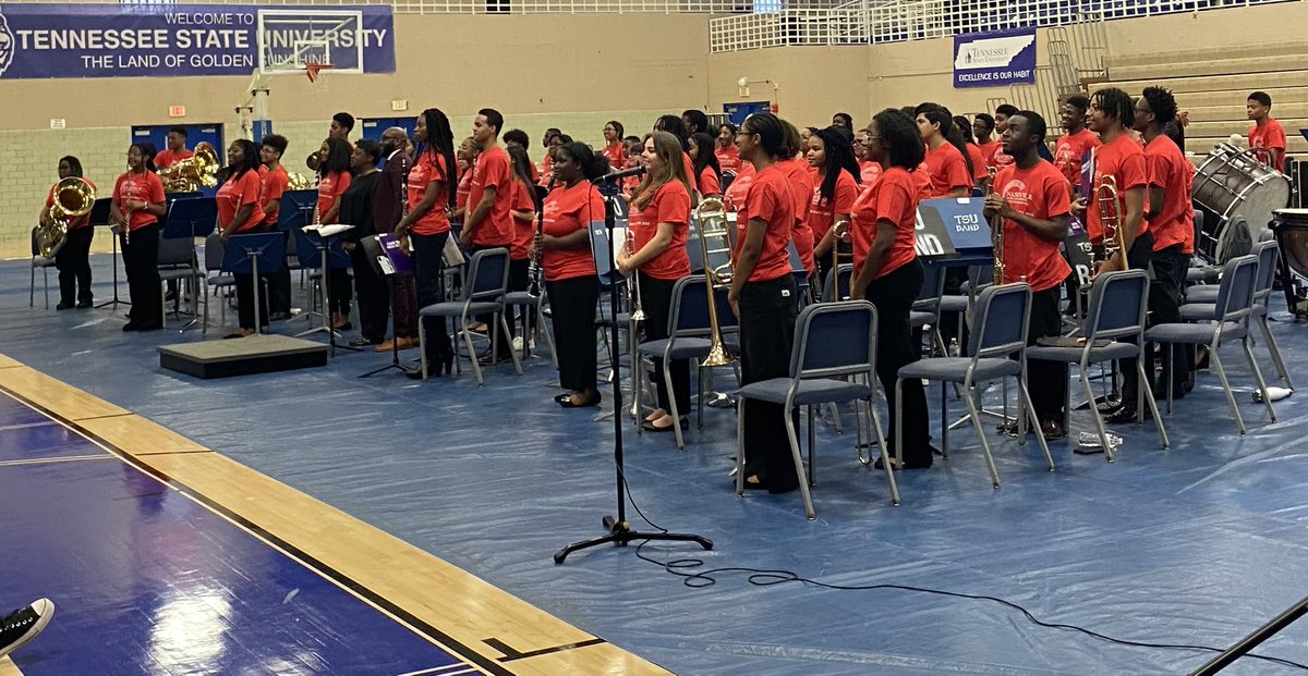 LaVergneHSBand's tweet photo. Congratulations to our students (22) representing @RCSArts who participated in @NAAWS_Music Youth Honor Band! We are so proud of them. These students played fantastic music and were conducted by Ms. Luis Wiggins. @EaglevilleBands @bmsflamesband @smyrnahighband SCHS BAND 🎶 https://t.co/3ymSbCDEp0