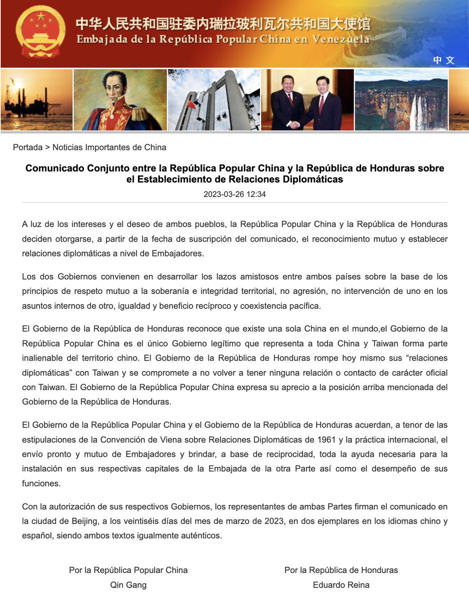 Embajador de China en Venezuela tweet media