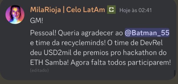 When I speak of GOOD communities, please that’s what I’m taking about! <a href="/recycle_minds/">Recycle Minds♻️</a> helping to develop people to build their own projects and being recognized for that! Congrats <a href="/timoneiroeth/">Timo | Recycle Minds</a> and <a href="/rafa_55/">Batman_55. // ♻️</a> to make it happen! 👏🏻👏🏻👏🏻👏🏻👏🏻<a href="/mila_rioja/">Camila Rioja</a>