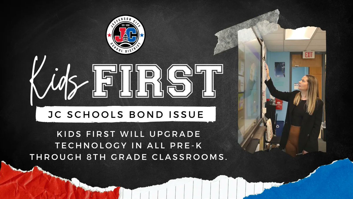 JC Schools (@jcschools_) on Twitter photo Kids FIRST will replace outdated smartboards with interactive touchscreens in all pre-K - 8th grade classrooms! Touchscreen panels are already enhancing learning at <a href="/CCHSCavs/">Capital City High School</a> & <a href="/JCJaybirds/">Jefferson City High School</a>! Learn more: jcschools.us/KidsFIRST #JCSchoolsKidsFIRST #JCSchoolsChampions Kids FIRST will replace outdated smartboards with interactive touchscreens in all pre-K - 8th grade classrooms! Touchscreen panels are already enhancing learning at <a href="/CCHSCavs/">Capital City High School</a> & <a href="/JCJaybirds/">Jefferson City High School</a>! Learn more: jcschools.us/KidsFIRST #JCSchoolsKidsFIRST #JCSchoolsChampions
