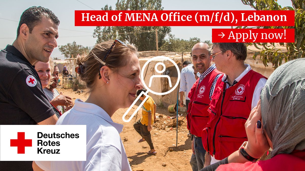 roteskreuz_de's tweet image. Get involved 💼 as Head of #MENA Office (m/f/d), Lebanon. You will manage the office in Beirut, including line management of an international team. 

Join us and become part of the largest humanitarian network in the world 🌏 #jobswithpurpose

Apply now ▶️ jobs.drk.de/international-…