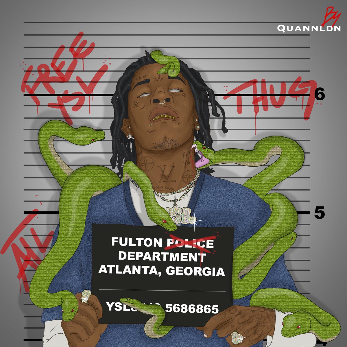 QuannCollection's tweet photo. Free YSL 🐍🐍🐍
#art #music #illustration #illustrator #rap #goat #anime #snake #3headedsnake #8headedsnakes
#youngthug #Gunna #YSL #kitchens #FREEYSL #thugger #yslrecords #slatt🐍 #slatt
#music #thuggathugga https://t.co/kgzjurJkcV