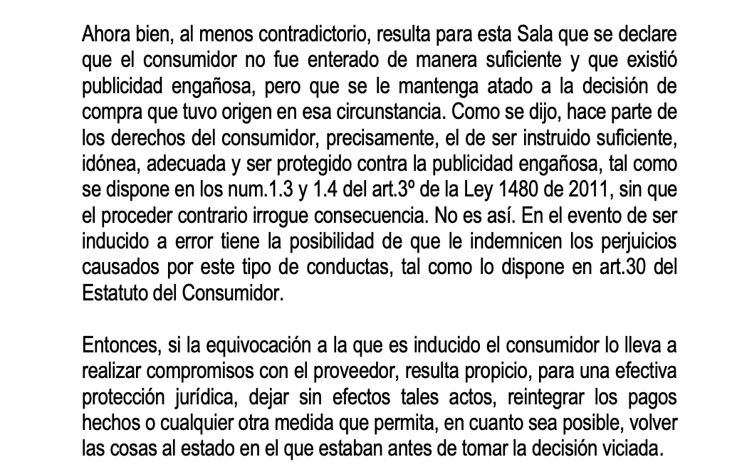 ghuertasp's tweet photo. Si la información brindada es insuficiente o existe publicidad engañosa y el consumidor basó su decisión en esos datos, debe ordenarse la devolución de lo pagado. 
https://t.co/BL1gH6AiLb https://t.co/ySQJNgcQFX