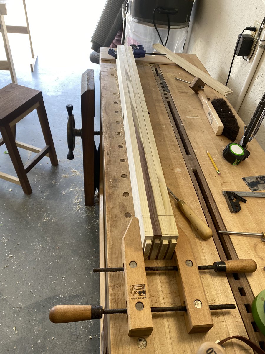 Web frame parts finished yesterday so it’s time to make a lot of mortises.