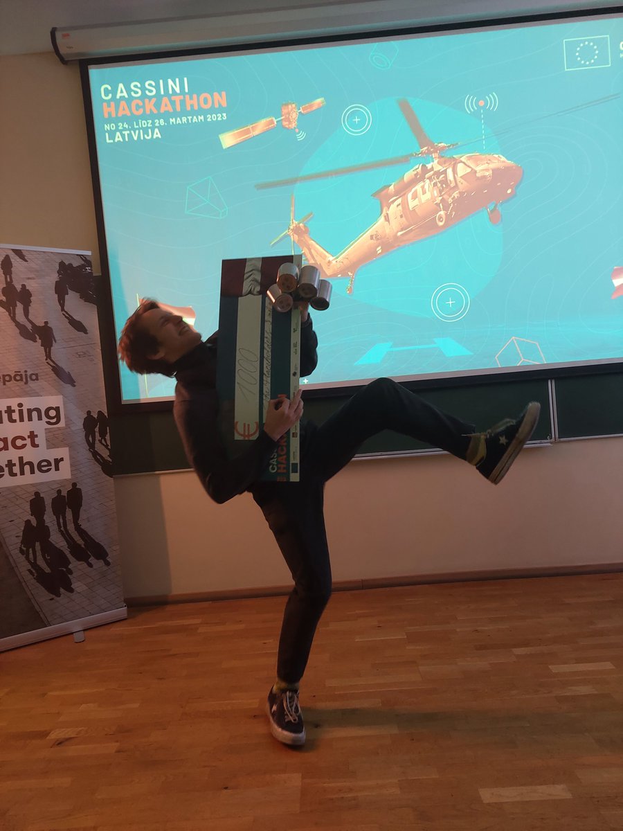 Woohoo, won 2nd place at the #cassini hackathon in Latvia

My teammates had already left to get back home at a reasonable time, so I get to rock out alone