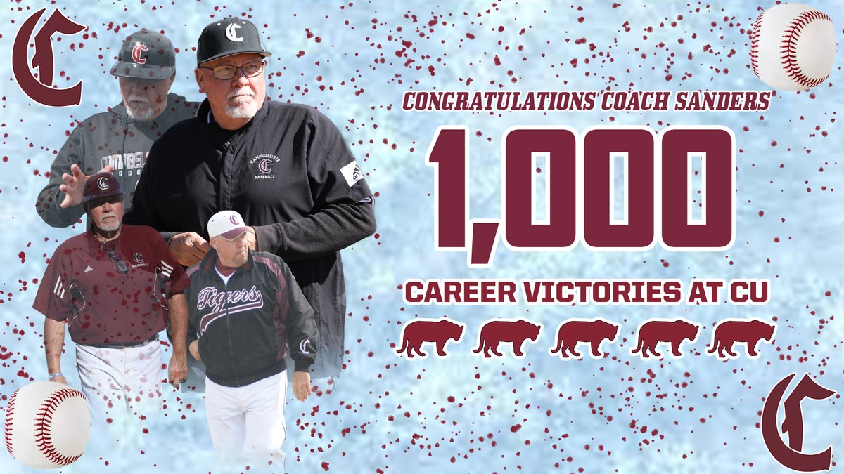 Beauford Sanders collects his 1,000th win in his 33rd season as head coach of Tiger Baseball! 

#TigerUp