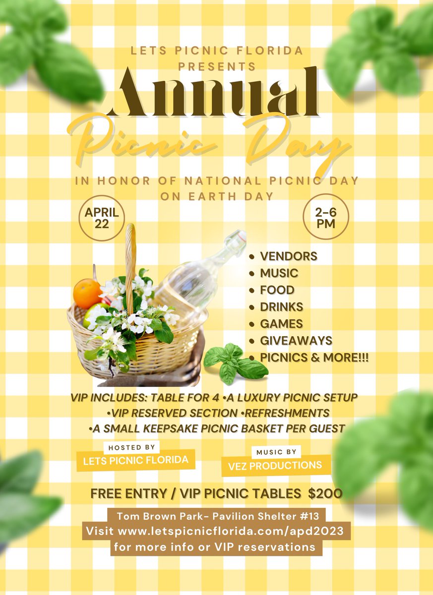 FSUAlex_'s tweet photo. The real reason why I came back to this app. Y’all make sure to mark your calendars down for Saturday @LetsPicnicFL https://t.co/nSc93I52nL