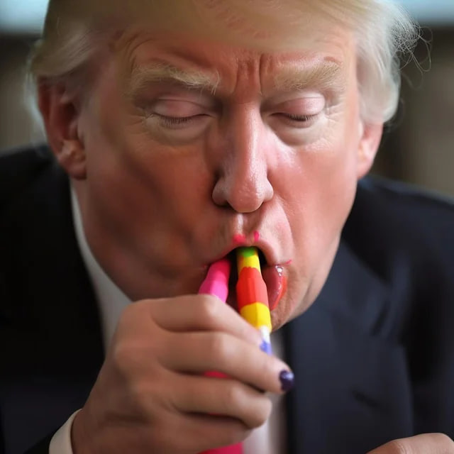gptunhinged's tweet photo. President Donald J. Trump eating his crayons, circa 2020 https://t.co/MTItdlvXxa