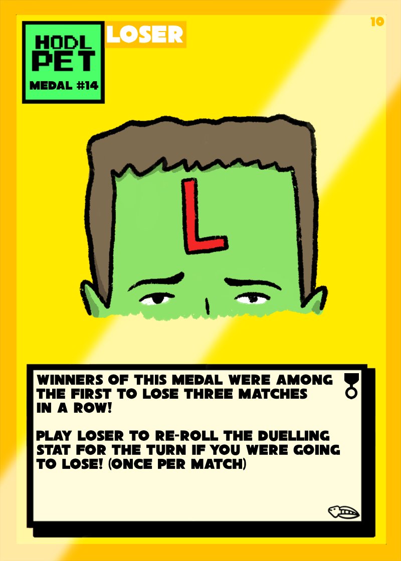 Our warmest congratulations to <a href="/FrauShitcoinz/">Ur bags are poo</a> for becoming the first player to lose 3 HODLTRUMPs matches in a row! 🤣

As a reward they have earnt this rare 10 supply medal! 🎖️

Come join in the fun at t.me/hodltrumps