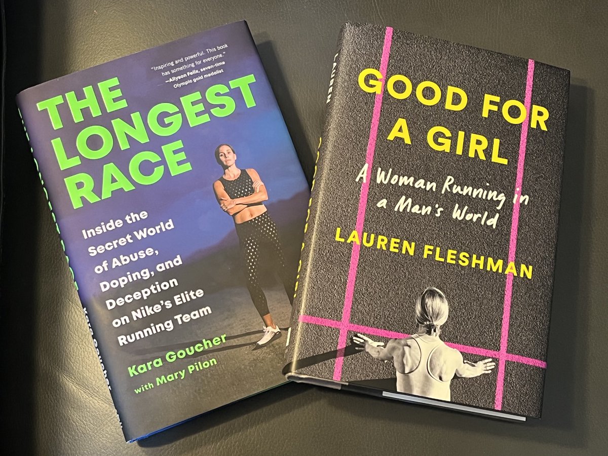 .⁦@karagoucher⁩ ⁦@laurenfleshman⁩ 
I read #TheLongestRace earlier this week & #GoodForAGirl over the past 3 days. Both are not-to-be-missed, The courage and the determined focus on trying to make women’s sport better is consistently inspiring throughout both works.