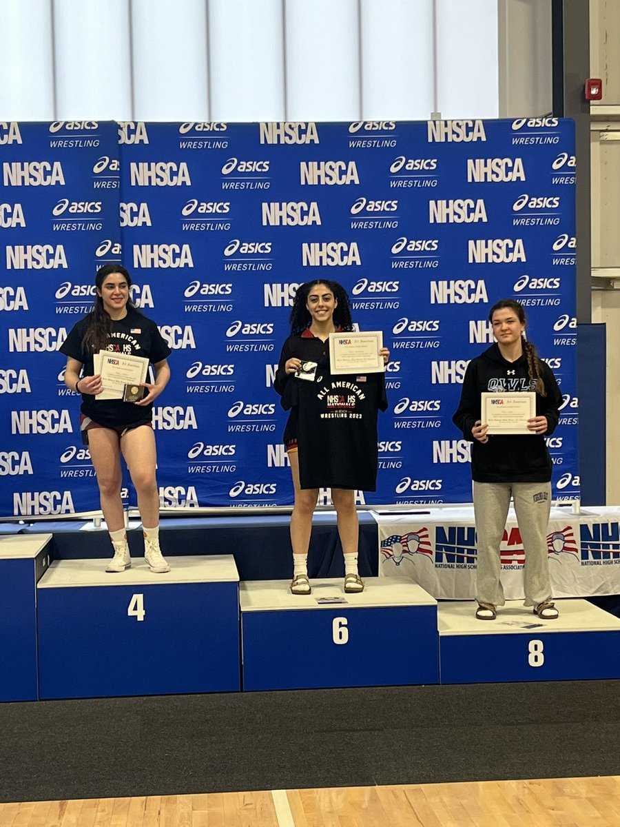 ALWrestlingClub's tweet photo. Congratulations to Rejan Alhashash on her 6th place finish at @NHSCA nationals in Virginia Beach. She’s now an All-American! https://t.co/1ccqSMvzi9