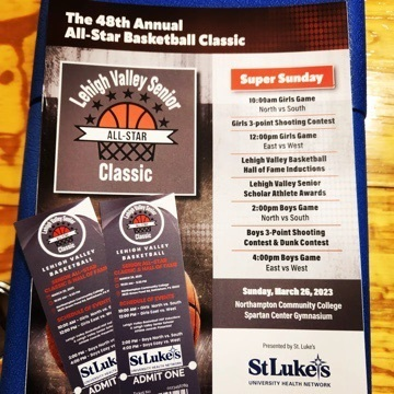 SalisburySchool's tweet photo. Congratulations to the girls basketball South team for beating the North team today in the Lehigh Valley Senior All-Star Basketball Classic North/South game. Hannah Kamp was a member of the winning team and played very well! 
👏🏀👍
#yoursalisbury https://t.co/ijeLahJnMR