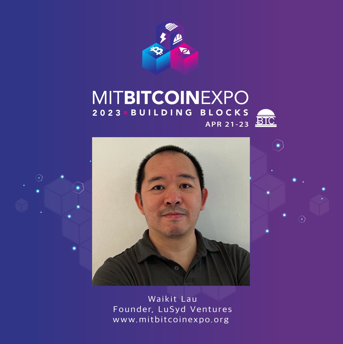 MITBitcoinClub's tweet photo. 🚀 Don't miss Waikit Lau (@waikit), founder of LuSyd Ventures, at #MITBitcoinExpo 2023! Join this serial entrepreneur &amp; venture investor as he shares his experiences and insights from the world of crypto &amp; early-stage investments! Get ready to be inspired! 🔗💼 #Bitcoin #Crypto https://t.co/IrkxGg7iZN
