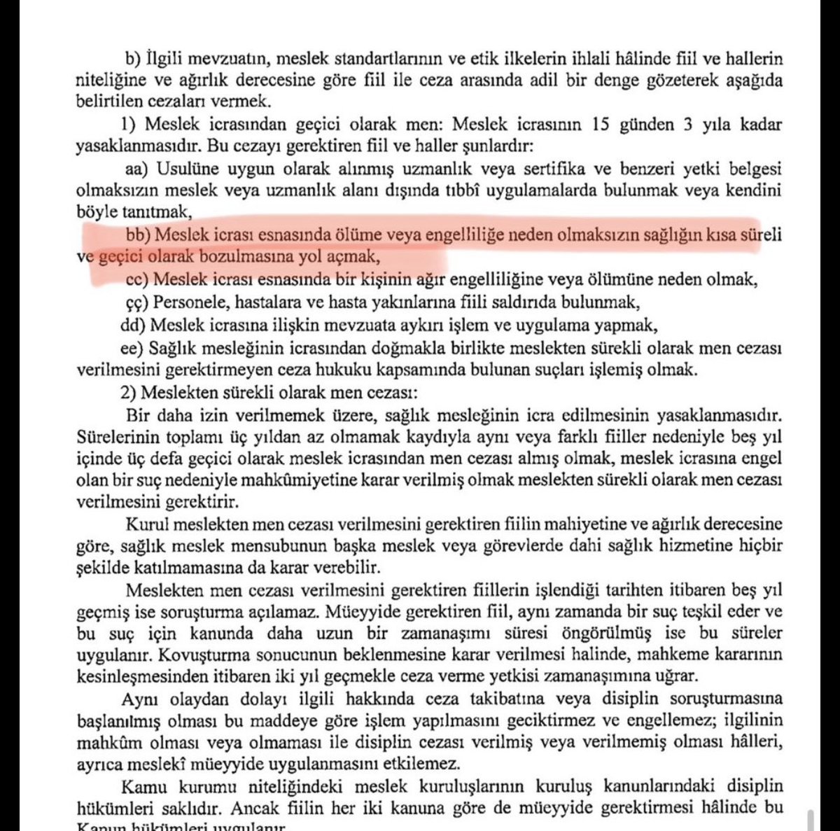 Bu nasıl kanun teklifi.Yüzde yüz garantili hiçbir komplikasyonu olmayacak bir tıbbı müdahale bir tedavi olabilir mi.Bu durumda meslekten men mi. Kim ameliyat yapacak söylermisiniz.Bunu hiç bir doktor okumadı mı?Hekimliği bitirmeye yemin mi ettiniz?