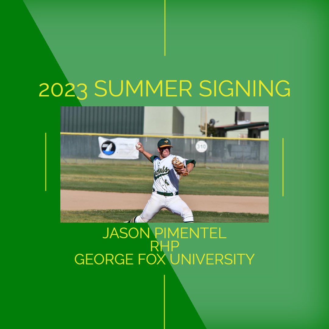 We are excited to add Jason Pimentel to our 2023 roster! Jason is a RHP from George Fox University.