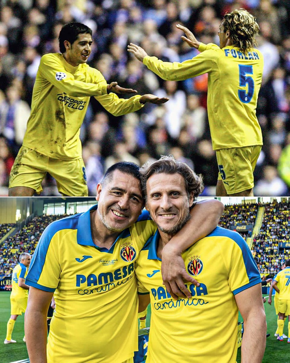 ViejaGuardiaEA's tweet photo. 💛El Submarino Amarillo vivió su mejor época a mediados de la década del 2000.

🏟️Ayer festejaron su Centenario junto a grandes leyendas como Riquelme, Forlan, Palermo y Pires.

🧵Les dejamos este hilo que escribimos sobre aquel gran equipo que alcanzó las semis de Champions. https://t.co/p4qNgO2mQz