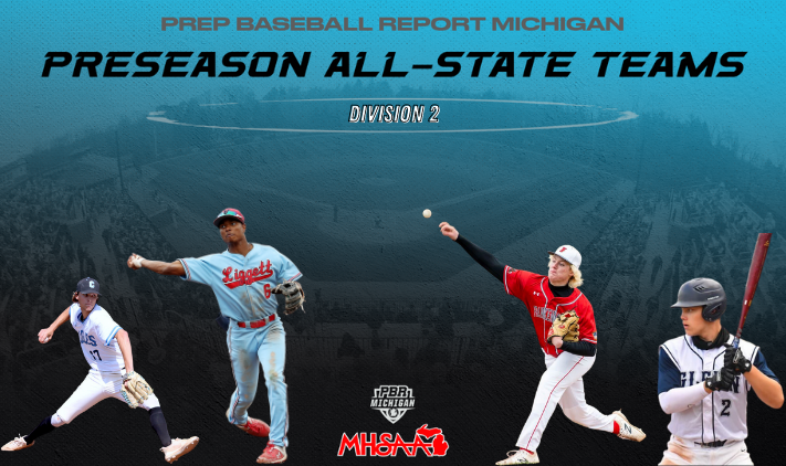 PrepBaseballMI's tweet photo. ⚾ 2023 Preseason All-State Teams - Division 2

🔗👉 https://t.co/4mzB5eplx7

#BeSeen @PrepBaseball https://t.co/rqvEJitQQd