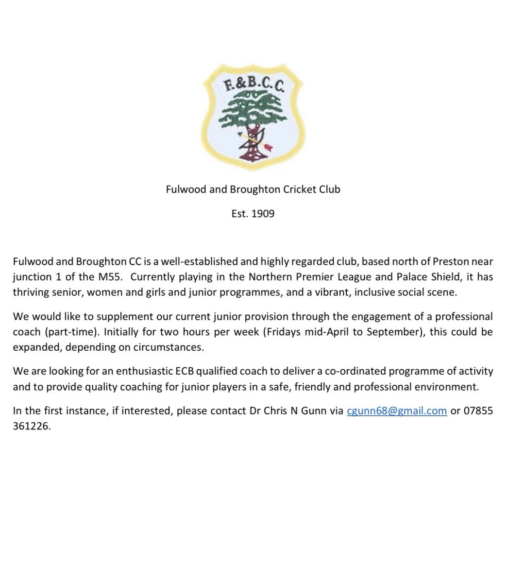 FandBCC's tweet photo. See attached advert for a paid coaching role opportunity 💚💛
Please spread the word or pass on to anyone who might be interested https://t.co/TqNDtL4iaB