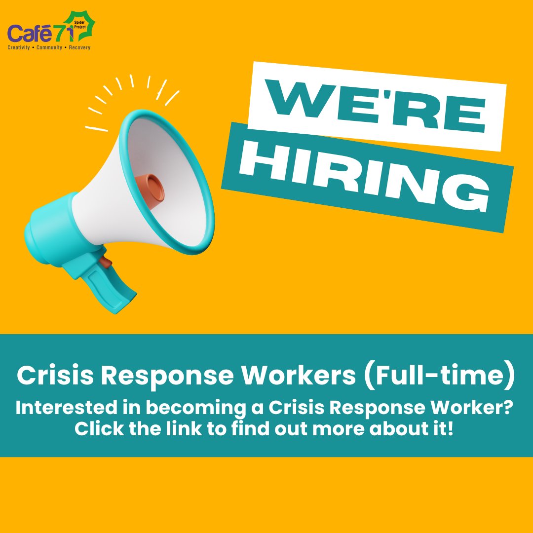 We're hiring Full-time Crisis Response Workers!! Interested? Find out more, or apply, here: uk.indeed.com/jobs?q=spider&…
#mentalhealth #Chesterjobs