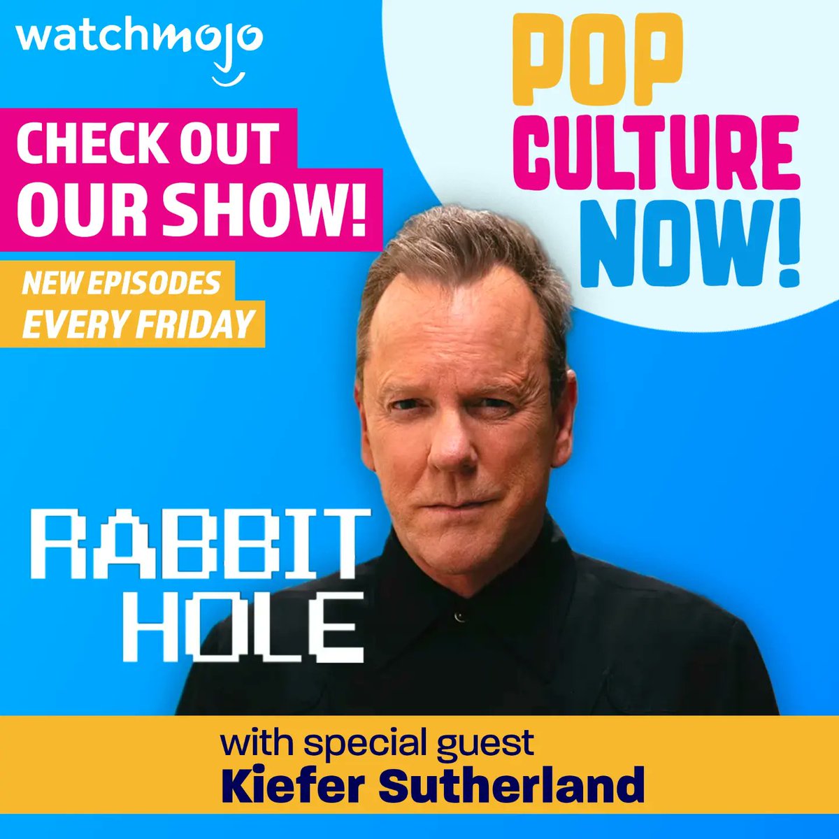 PopCultureNowWM's tweet photo. The latest episode of Pop Culture Now! features a chat with Kiefer Sutherland damnnit! Go to listen: https://t.co/GgMjNhCzDF - vid available to @WatchMojo YT members https://t.co/g7ELMw7CaJ