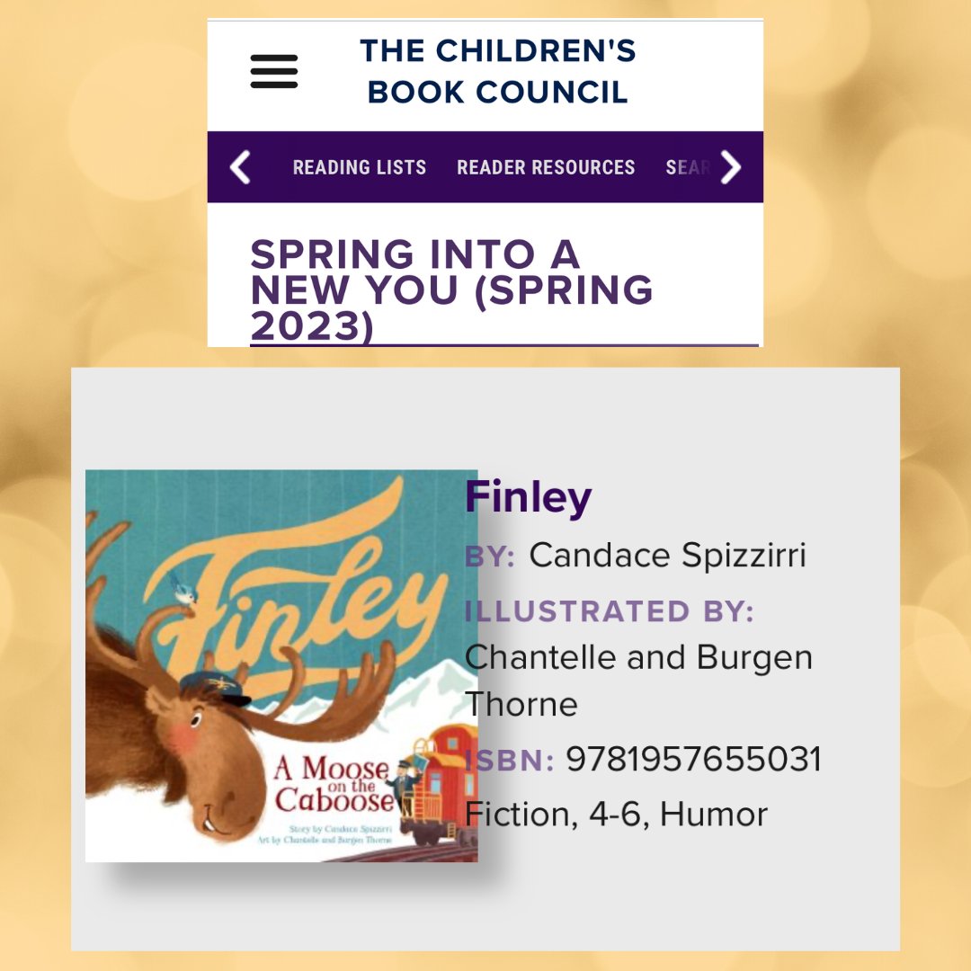 FINLEY: A MOOSE ON THE CABOOSE is being showcased in the Children's Book Council Spring  Reading List! Woohoo! 
cbcbooks.org/cbc-book-lists…

#kidlit #kidlitart #picturebooks #springreading @CBCBook's #CBCShowcase #SpringIntoANewYou!