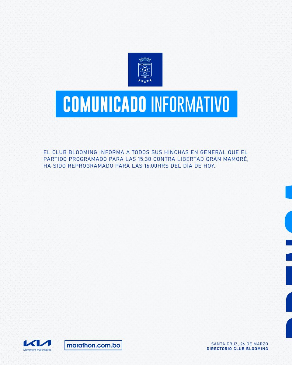 BloomingOficial's tweet photo. #ComunicadoInformativo https://t.co/9crHQ5g22Q