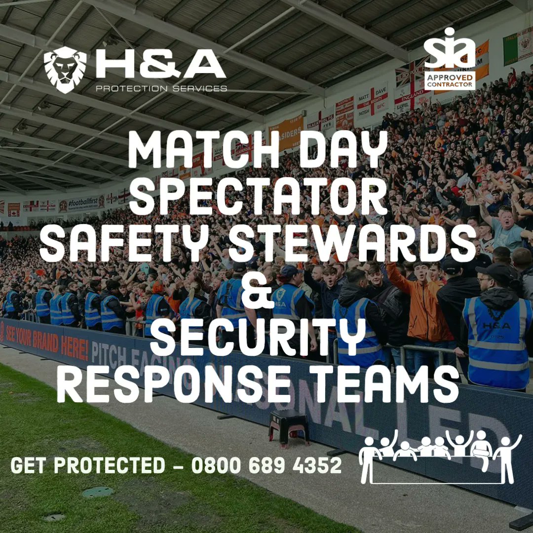 HnAProtection's tweet image. Our Festivals and Events Division complies with the Safety at Sports Grounds Act 1975 and the Guide to Safety at Sports Grounds (Green Guide). This ensures that we provide a safe and secure environment for all event attendees on matcdays

#eventsafety #safetyatwork #crowdsafety