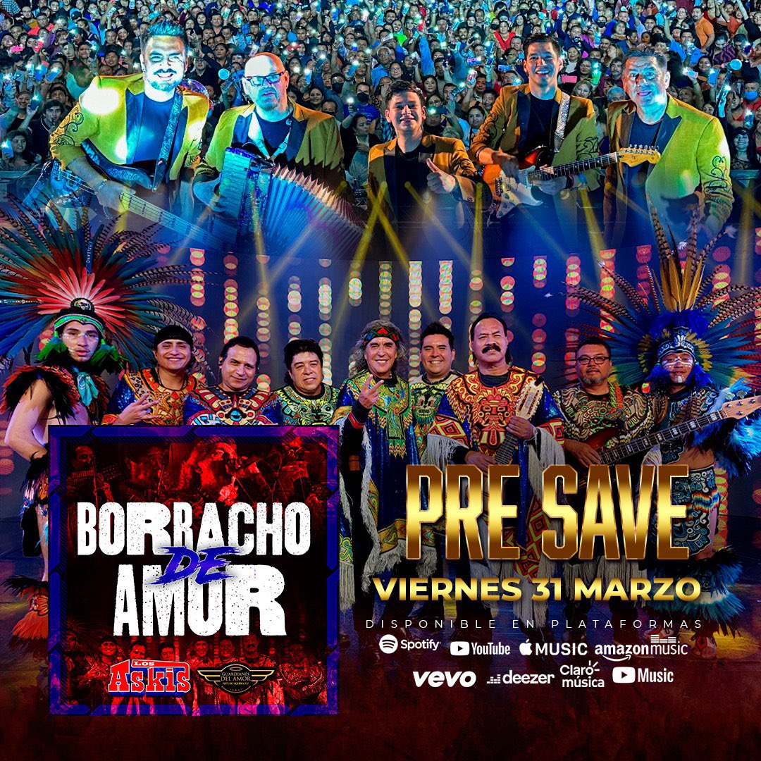Bonito domingo queridos Askifans, les compartimos el link de Predescarga de nuestro nuevo  Feat. Con nuestros amigos de Guardianes del Amor de Arturo Rodríguez… se escucha espectacular, no se lo pierdan!!! @altafontemx   links.altafonte.com/Losaskisyguard…
