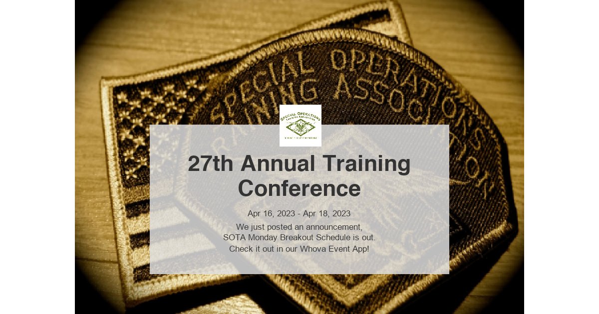 Special Operations Training Association tweet media
