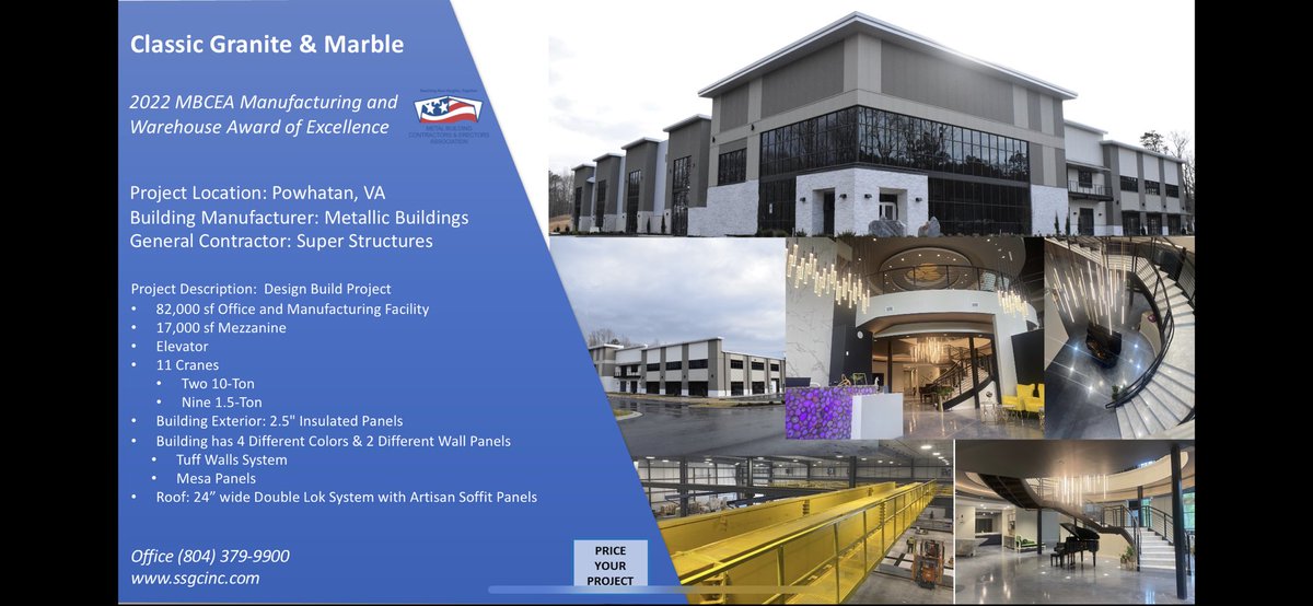 Structures_AZ's tweet image. When people hear pre-engineered metal building, they have a tendency to think of the corrugated metal shed their grandfather kept the lawnmower in. Nothing could be further from the truth. This is just one of the jobs that we have been recognized for. What can we built for you?