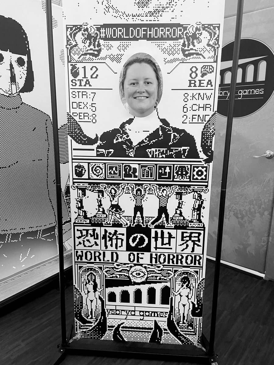 MeggiluHouse's tweet photo. At #PAXEast Just finished playing #WorldOfHorror and I’m definitely getting it! https://t.co/pmkuO9XRBM