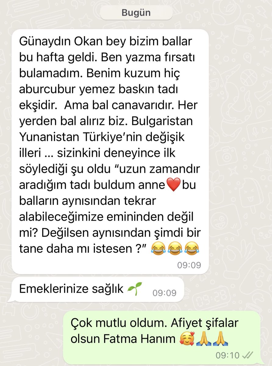 Dagdakiinsann's tweet photo. Bal gönderimi yaptığım insanların ezici çoğunluğundan böyle güzel mesajlar almak beni çok mutlu ediyor. https://t.co/moNL6WtH1R