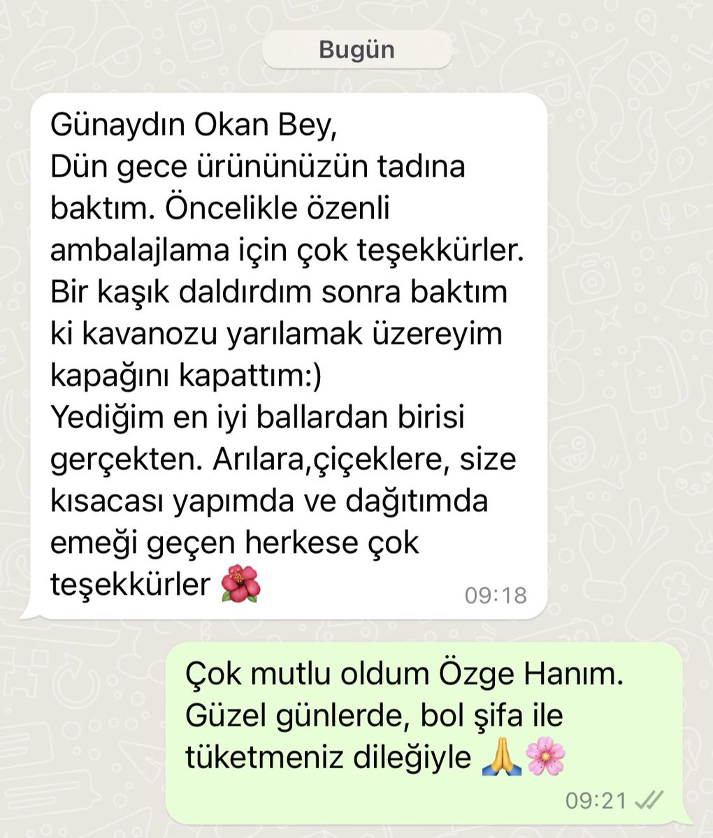 Dagdakiinsann's tweet photo. Bal gönderimi yaptığım insanların ezici çoğunluğundan böyle güzel mesajlar almak beni çok mutlu ediyor. https://t.co/moNL6WtH1R