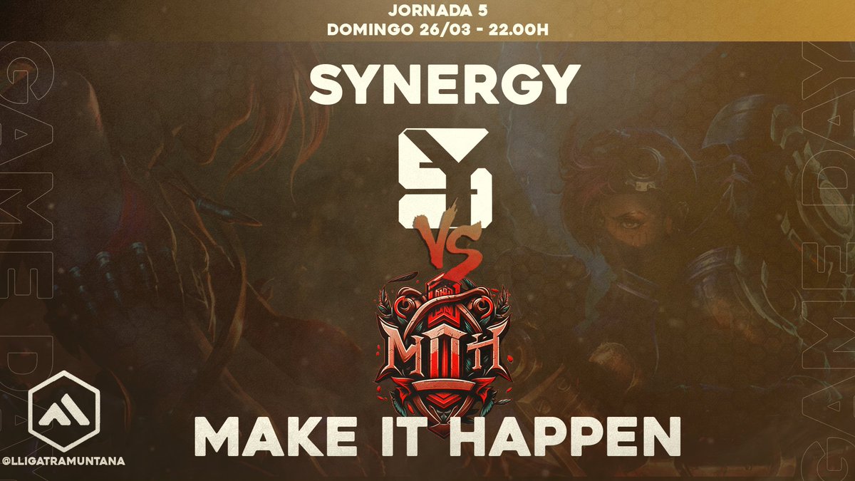 SYNERGYOFICIAL's tweet photo. [#LOL]

Seguimos con la Quinta Jornada de 
@lligatramuntana

Nuestros chicos se enfrentarán hoy a #makeithappen 

#GoSYN https://t.co/MK9EIm1cAI