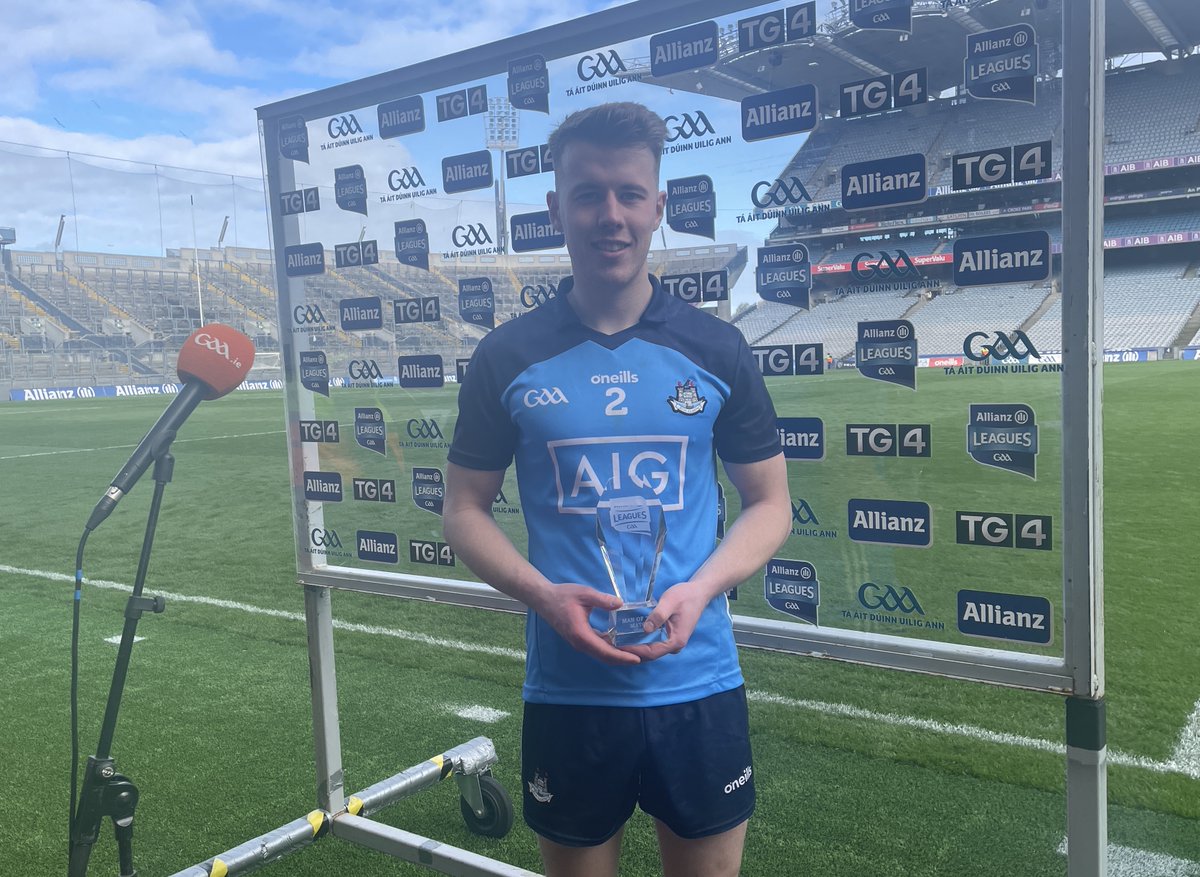DubGAAOfficial's tweet photo. Well done to Daire Newcombe, who was named Man of the Match after today's win over Louth 👕👏

#UpTheDubs https://t.co/A8yAQwcoRy